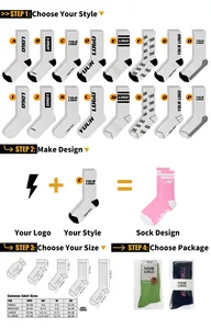 High Quality Manufacturer Custom Cotton Print Crew Socks Custom Embroidery Designer Sports Sock Custom Logo Socks
