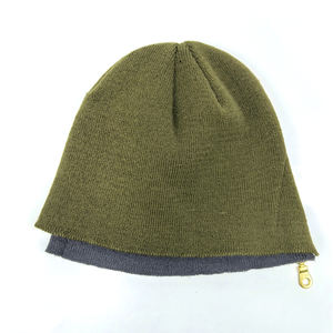 Gorro de Punto con Diseño de Logotipo Personalizado, Estilo Y2K, con Cierre, Doble Capa, Estampado Lateral con Cierre de 1/2, Gorro de Jacquard - Product Image 5