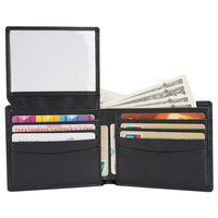 Dompet Kulit Asli Pria Retro Cokelat Model Bifold Crazy Horse Dengan 2 Slot ID Dompet Kulit Full Grain