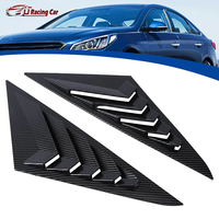 2 pièces accessoires de voiture accessoires de couverture de pelle accessoires de fenêtre latérale arrière persiennes couverture d'aération pour Hyundai Sonata 2011-2014