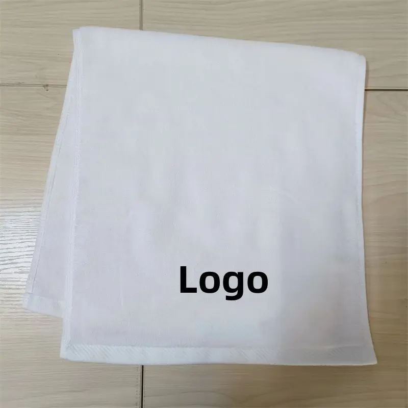 100% Cotton White towels Hand Towels custom logo For Hotel Spa barber beauty salon towels