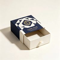Boîte d'emballage de bijoux en papier recyclable avec logo personnalisé, boîte cadeau de luxe à tiroir, boîte d'emballage en carton avec impression, fabricant OEM