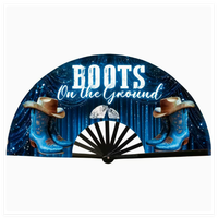 Éventail pliant en bambou coloré personnalisé avec motif peint, effet lumineux et décoration intérieure