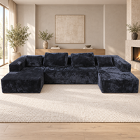 Canapé modulaire en U surdimensionné QINUO, 4 places, assise profonde, chaise longue, gain de place, idéal pour hôtel