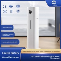 Humidificateur à ultrasons de 750 mm de hauteur avec réservoir d'eau de 13 L et humidité constante intelligente pour usage domestique et commercial