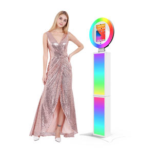 Anneau lumineux LED pour les médias sociaux, photomaton portable sur pied, station pour iPad Air portable de 9,7 à 12,9 pouces - Product Image 2