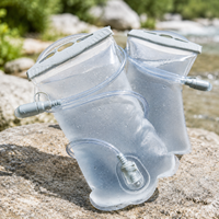 Poche à eau pliable 1L/1,5L/2L, avec fermeture coulissante anti-fuite, poche à eau avec poignée pour les sports de plein air