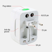 Adaptor Multi Colokan Universal untuk Perjalanan Internasional, Colokan US EU UK, Adaptor Universal, Colokan & Soket OEM