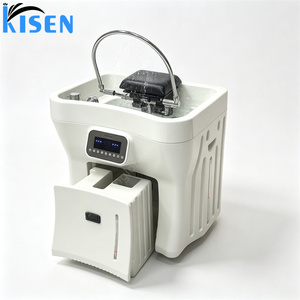Kisen Professional Hair Wash Sink Shampoo Basin Movable Head Spa Bowl Adjustable with tank Heater Handle for Beauty Salon Use - Product Image 2