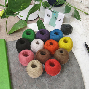Ficelle de chanvre cirée décorative de 100 mètres, 1 mm, 12 couleurs, cordons torsadés flexibles colorés pour l'emballage, corde cirée - Product Image 3