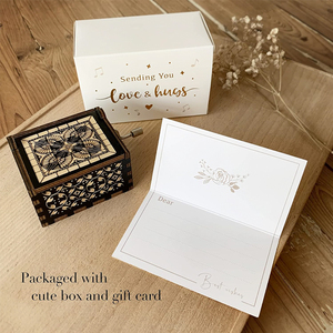 <span class=keywords><strong>My</strong></span> Heart Will Go ON Retro กล่องดนตรีไม้แกะสลักเลเซอร์เป็นมิตรกับสิ่งแวดล้อม - Product Image 4