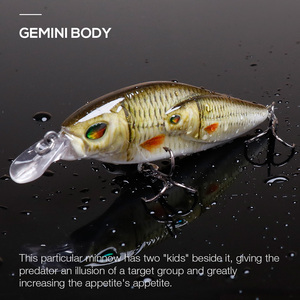 VTAVTA 12.5cm,10.5g leurres de pêche Minnow Crank Bait Crankbait Bass Baits Set Kit Tackle Treble Hook - Product Image 3
