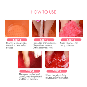 Sal de Baño de Cristal de Mar Muerto con Rosa Natural Pura, Gel Exfoliante para Pies, Paquete de Cuidado Corporal - Product Image 3