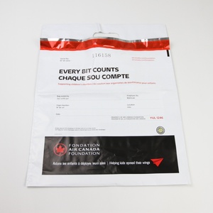 Sac de sécurité gris avec poignée, numéro de série unique et code-barres, enveloppe anti-effraction pour preuves - Product Image 1