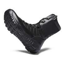 Bottes de randonnée tactiques pour hommes de haute qualité, noires, avec doublure en mesh, semelle en caoutchouc antidérapante, couleur marron.