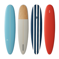 Planche de surf rétro personnalisée Noserider Longboard Classic Malibu Log Design avec époxy EPS et fibre de verre pour le surf et l'équitation sur la plage