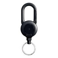 Porte-clés rétractable robuste en plastique durable avec mousqueton pour camping, escalade et randonnée en extérieur