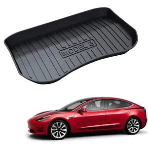 Thảm Frunk 3D 2021 Cho Tesla Model 3 Thảm Thân Cây Mọi Thời Tiết Cho Model 3 Tấm Lót Hàng Hóa Cao Su Chống Trượt Cho Tesla 2017-2020