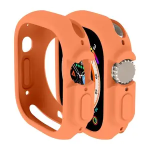 Penutup jam tangan berongga Tpu lembut 49mm baru casing pelindung bingkai jam tangan untuk Apple watch Ultra Iwatch 8 series