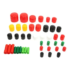 Plastic Screw Caps Covers Soft PVC Vinyl Rubber Round End Cap Steel Pipe Plastic Tube Protector