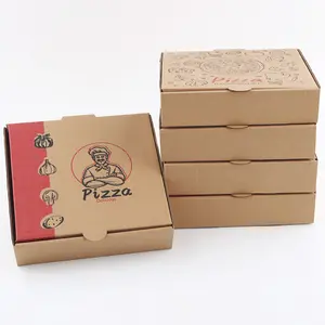 도매 주문 로고 재사용할 수 있는 10 인치 12 인치 16 인치 테이크아웃 eco 친절한 상자 포장 음식 급료 피자 종이상자