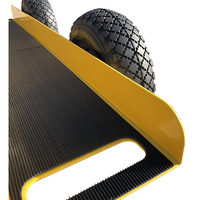 Plate-forme de chariot à panneau de version d'empattement long de voiture de transport de plaque d'acier avec le chariot en caoutchouc de panneau de revêtement