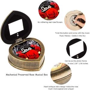 Boîte à fleurs en daim pour remise de diplômes pour ses <span class=keywords><strong>femmes</strong></span> le jour de la Saint-Valentin - Product Image 2