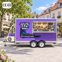 Chariot de restauration mobile Etodevice 12 pieds, best-seller, camion de restauration rapide avec parasol, friteuse à frites et remorque alimentaire à vendre