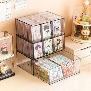 Caja de almacenamiento de tarjetas transparente, caja de partición a prueba de polvo de gran capacidad, caja de tarjetas de plástico, caja de almacenamiento de tarjetas de juego para niños - Product Image 1