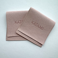 Mini sac pochette à bijoux pliant avec enveloppe en microfibre et daim fait sur mesure avec bande