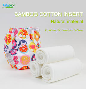 Inserts de couches lavables en coton de bambou biologique naturel Ananbaby 35x13.5cm, doux et écologiques - Product Image 6