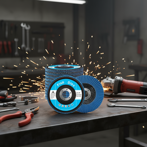 Disco de Láminas de 4-1/2 Pulgadas x 7/8 Pulgadas, Malla 40, Paquete de 10, para Amoladora Angular, Pulido General, Grado Industrial - Product Image 2