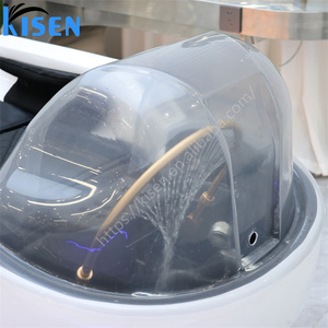 Fauteuil de lavage moderne Kisen avec lit de massage, repose-pieds réglable, structure en plastique, bac en fibre de verre, mobilier de salon pour usage commercial - Product Image 5