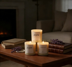 Candele Profumate Artigianali in Varie Dimensioni con Coperchio in Legno, Cera di Soia <span class=keywords><strong>Naturale</strong></span> e Organica, Aroma Duraturo, Confezione Minimalista per Casa e Spa - Product Image 2