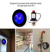 KONLEN Détecteur de fuite de gaz Wi-Fi ABS Electrovanne de propane à usage domestique Automatique GPL Méthane Propane Butane Fuite de gaz de cuisine
