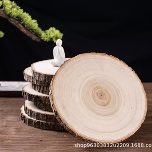 แผ่นไม้กลมธรรมชาติสำหรับงานประดิษฐ์ตกแต่ง โครงการ DIY ของตกแต่งบ้าน - Product Image 4