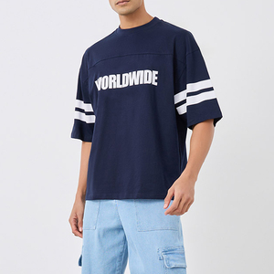 T-shirt de luxe en coton de qualité pour hommes Nouveau design surdimensionné avec petite épaule goutte imprimée Produits de Offre Spéciale vierges de marque - Product Image 2