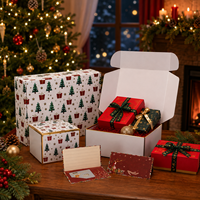 Boîte à courrier en papier de Noël de plusieurs tailles, boîte d'emballage pour coffret cadeau de Noël, pour tasses, chaussettes, bougies, coffrets cadeaux de Noël