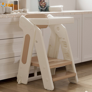 Silla <span class=keywords><strong>de</strong></span> Comedor Plegable Antivuelco para Niños OEM ODM, Taburete Infantil <span class=keywords><strong>de</strong></span> HDPE Ecológico, Torre <span class=keywords><strong>de</strong></span> Aprendizaje, Logotipo Personalizado - Product Image 1