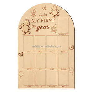 Tableau photo de ma première année de mariage Tableau photo mensuel Milestone Décoration de tableau photo en bois - Product Image 5