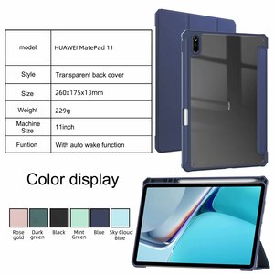 Funda ultrafina de cuero sintético PU+acrílico con tapa triple para tableta Huawei <span class=keywords><strong>Matepad</strong></span> <span class=keywords><strong>11</strong></span> <span class=keywords><strong>2021</strong></span> - Product Image 5
