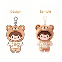 Llavero de peluche personalizado de oso calabaza para la temporada espeluznante