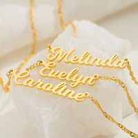 Collier ras de cou en acier inoxydable plaqué or MW, bijoux fantaisie, pendentif personnalisé avec nom, cadeau d'anniversaire pour femmes