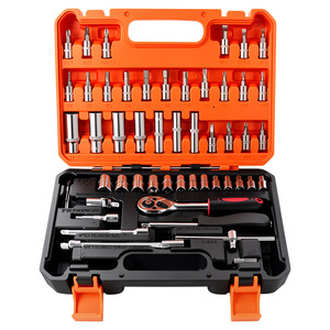 53 Piece 1/2 In Socket Wrench Set Chromium Vanadium Steel Auto Repair Tool Kit Mechanical Home Car Repair - Product Image 1