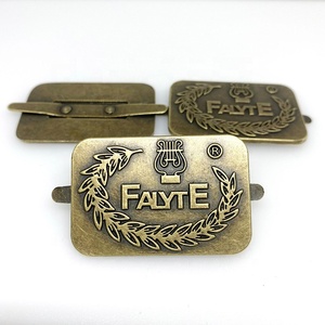 Etiquetas de alta calidad, ropa, bolsos, marcas populares, etiquetas al por mayor, logotipo trasero adhesivo, etiqueta de Metal de cuero - Product Image 6