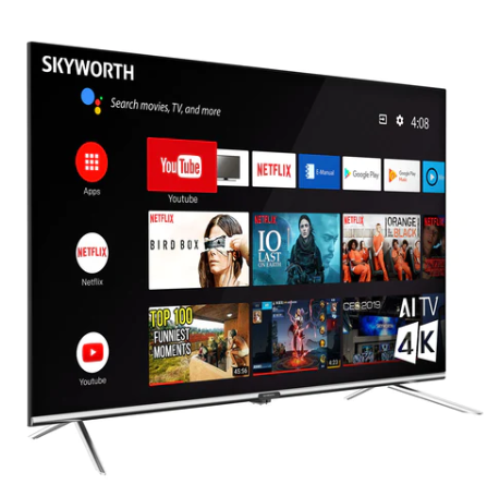 Orijinal skyworth LED akıllı TV 50 55 65 inç android TV destek 4K HDR ev kullanımı için