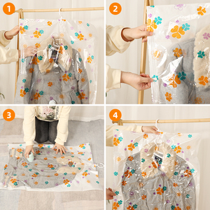 Sac <span class=keywords><strong>de</strong></span> rangement <span class=keywords><strong>sous</strong></span> <span class=keywords><strong>vide</strong></span> pliable naturel Housse suspendue peu encombrante pour garde-robe Solution fonctionnelle <span class=keywords><strong>de</strong></span> gestion <span class=keywords><strong>de</strong></span> la literie pour vêtements - Product Image 4