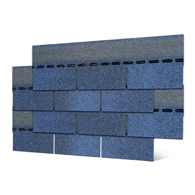 High quality customized roofing sheets ocean blue asphalt architectural shingles for house and hotel