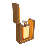 Boîte-cadeau en bois de parfum de luxe couvercle transparent pour parfum 50ML emballage de boîte de parfum vide avec certificat SABRE