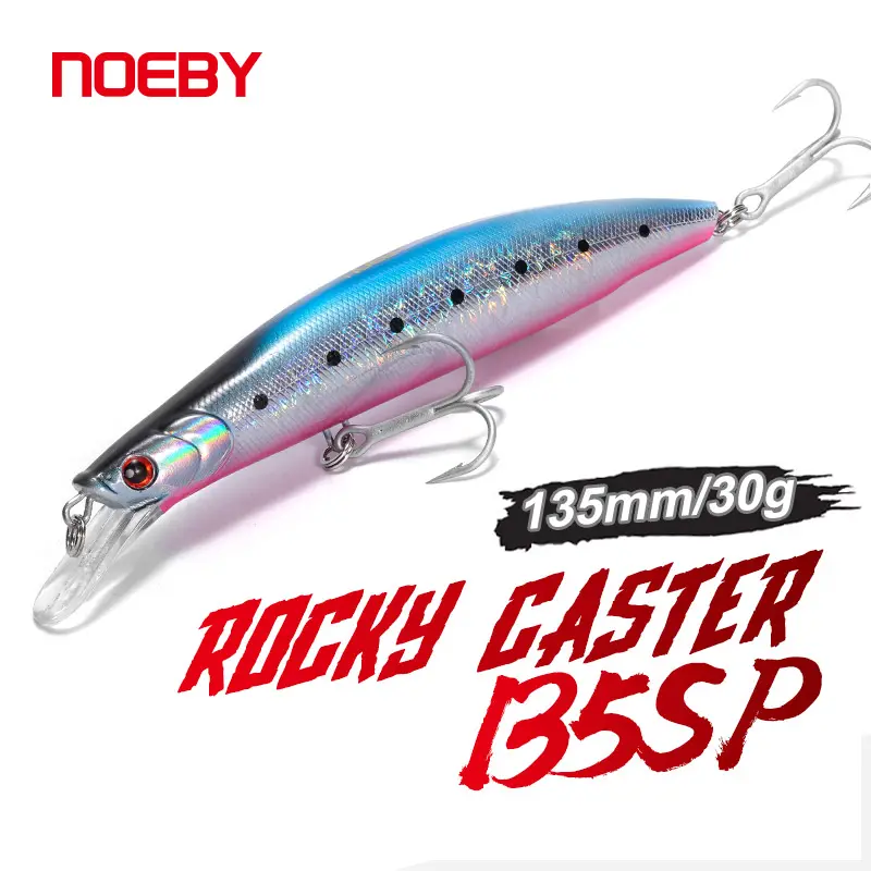 NOEBY 30g 135mm Suspending Rocky Caster Minnow Bait Sea Fishing Lure Hard Bait Stick Swimbait Pesca Isca